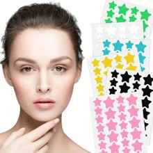 Pegatinas correctoras para la cara en forma de estrella lindas en múltiples colores, 6 piezas / paquete - Multicolor - Ver 4