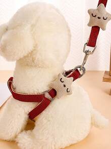 Pet Chest-Back Harness Leash, Dog Leash For Small Dogs Like Teddy And Pomeranian - Pink - View 3