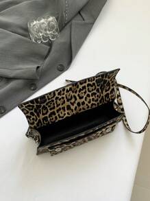 DareSee 2024新款时尚仿皮豹纹女士手提包，百搭休闲单肩包，豹纹包，适合音乐节、Y2K 节日、返校季、秋季、圣诞节、冬季等场合，是圣诞礼物的理想之选。 - 黃色 - 查看 8