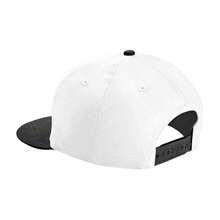 Beechfield Childrens/Kids Snapback Cap (White/Black) - Black - View 2