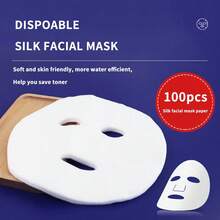 50pcs/100pcs Super Thin Silk Facial Mask Paper For Beauty Salon And Spa, Disposable Silk DIY Sheet Mask - Multicolor - View 2
