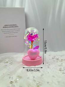 畢業季送給老師的感謝禮物 - 塑料包覆的愛心玫瑰，作為對妻子、母親或生日/周年紀念/聖誕派對禮品的小小感謝，不斷綻放花的美麗 - 彩色 - 查看 10