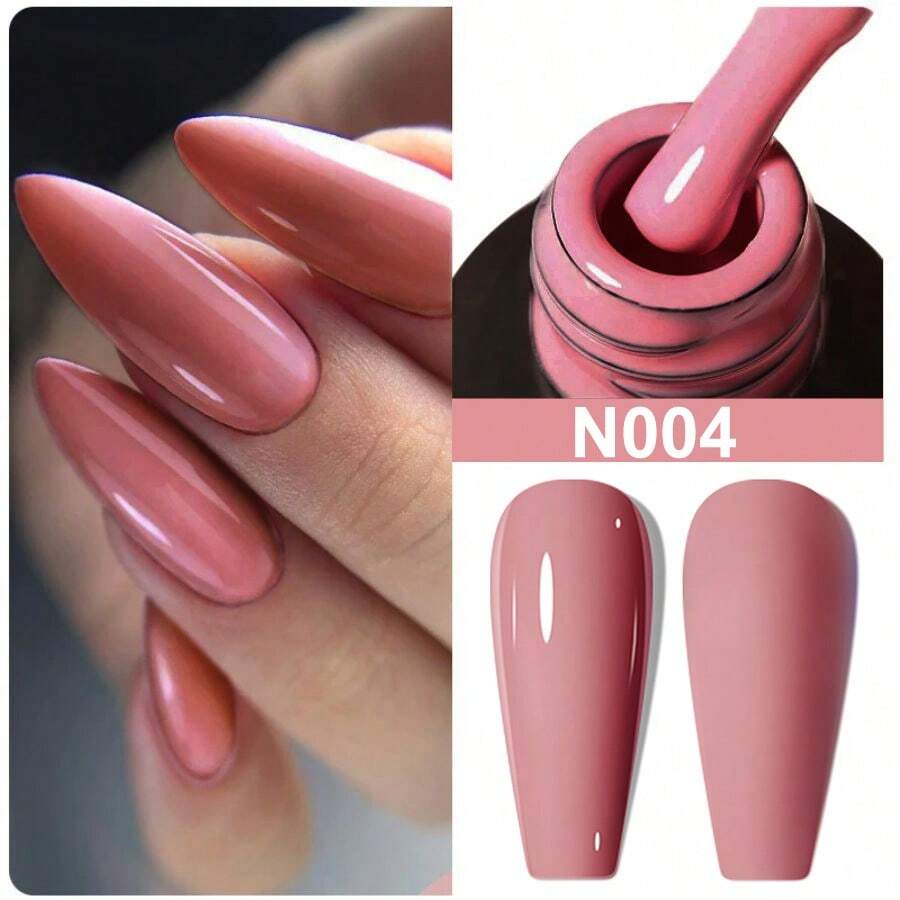 XEIJAYI 1pc 7.3ml Pink Gel Nail Polish, French Nail Polish, Soak Off UV Light Cure Gel Polish, Art Design Manicure Salon DIY Salon Gel - 粉色 - 查看 1