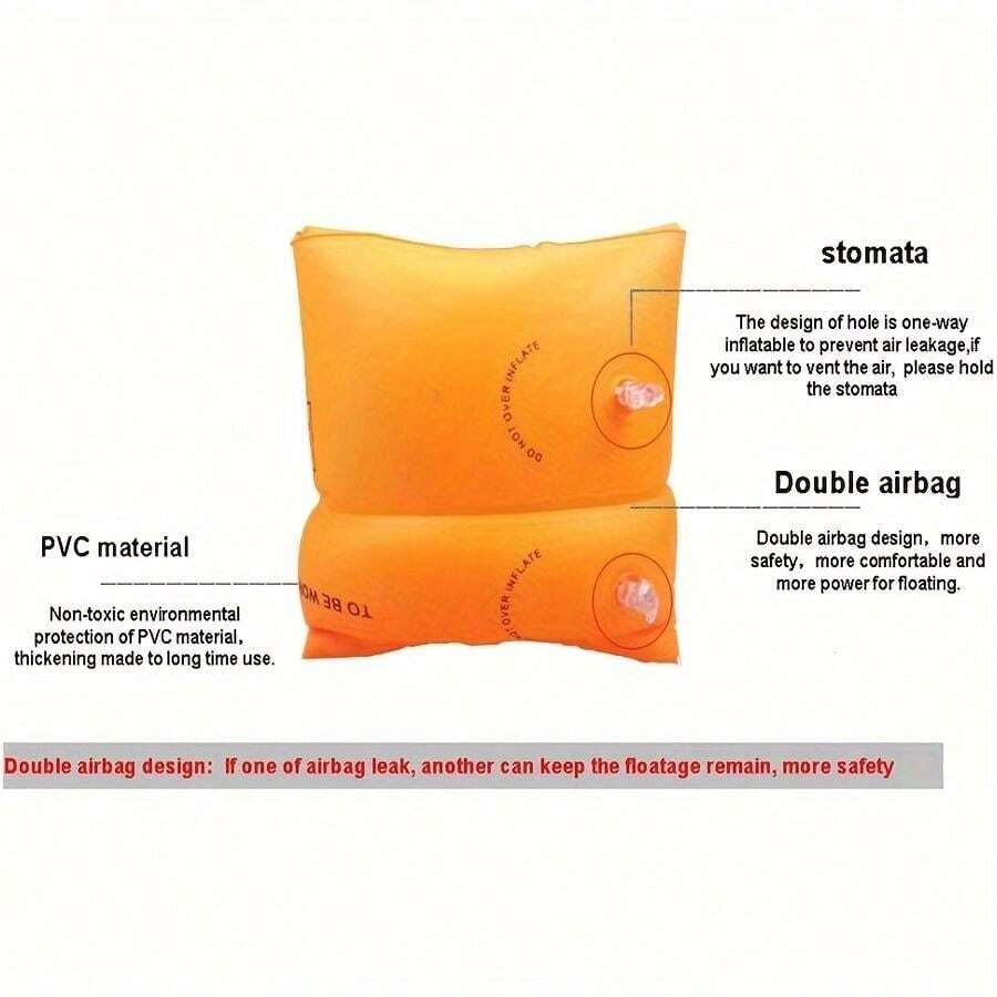 4pcs Packs 2pairs Arm Floaties Swim Arm Bands Inflatable Water Wings