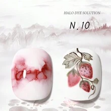 annies 10ml National Feng Shui Ink Halo Dyeing Gel Painting 2024 New White Marble Gradient Transparent Watercolor Halo Dyeing Liquid For Nail Shop Use