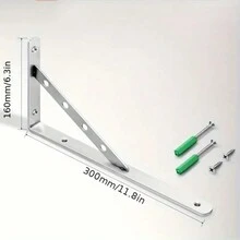 2pcs Triangle Brackets, Wall Mount Shelf, Enamel Iron Support Bracket, Layer Board Bracket - Multicolor - View 5