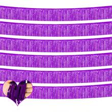 10Ft Metal Foil Tassel Banner, Metal Tassel Curtain Wall Hanging Background Tinsel Drapes Skirting Decor, Suitable For Decorating Parade Floats, Single Party, Weddings, Birthdays, Halloween, Easter Day, Party Decorations, Back To School Valentine Day