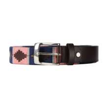 Hy Unisex Adult Synergy Collection Leather Polo Belt (Navy/Rose) - Navy Floral - View 2
