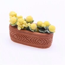 Cây xanh trong chậu mini thực tế 1:12, Trang trí cảnh quan vi mô cho nhà và vườn, Phụ kiện mô hình nhà búp bê, Đồ trang trí trưng bày cảnh DIY - Nhiều màu - Xem 8