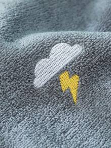 1/3/6/8件純棉可愛小長方形毛巾 9.84*17.71英吋，刺繡天氣圖案，男女皆宜，四季適用，高吸水性，柔軟快乾，適合浴室、廚房、節日禮物與居家使用 - 彩色 - 查看 10