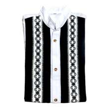 CAMISA AMPLIA MANTA ALGODON CABALLERO APLICACION BORDADO COCOLITOS GUAYABERA BOUTIQUE ROPA HOMBRE TIPICA ARTESANAL TRADICIONAL  CULTURA MEXICANA FOLKLORICA DUO PAPA E HIJO REGALO CUMPLEAÑOS DIA DEL PADRE  GRADUACION FIESTA BODA OFICINA PLAYA VERANO CASUAL COMODA FRESCA MODA ESTILO UNICO ORIGINAL - Blanco - Ver 2