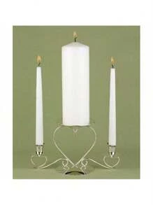 White Unity Candle Set - 白色 - 查看 2