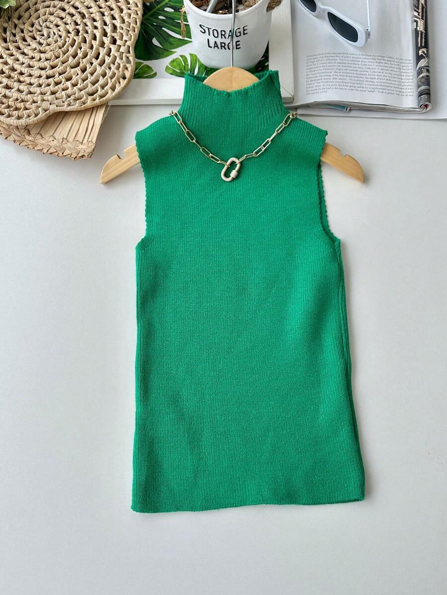 Women Knit Tops - 綠色 - 查看 1