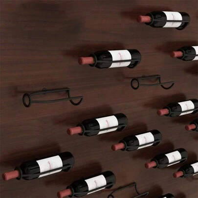 1pc Wrought Iron Wall Mounted Wine Rack, Single Wall Hanging Wine Stand Creative Decorative Rack Display Shelf For Wine Bottles, Multi-Color