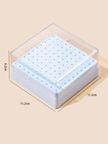 100-Slot Nail Drill Bit Storage Box, Dustproof & Shockproof Organizer Box, Home & Salon Nail Art Tool - Multicolor - View 4