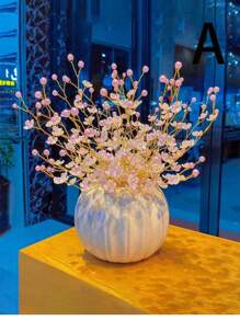 1 Pc Plastic Pumpkin Shape Flower Vase, Outdoor Decoration, Home Decor, Garden, Gardening, Planters, Indoor Display Rack, Garden Ornaments, Gardening Tools