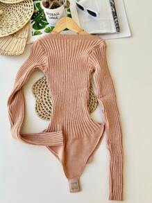 Women Sweater Co-Ords - 杏色 - 查看 2