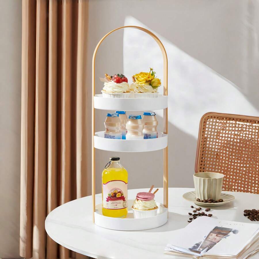 1pc 3Tier Bathroom Countertop Organizer, Makeup Holder, Perfume