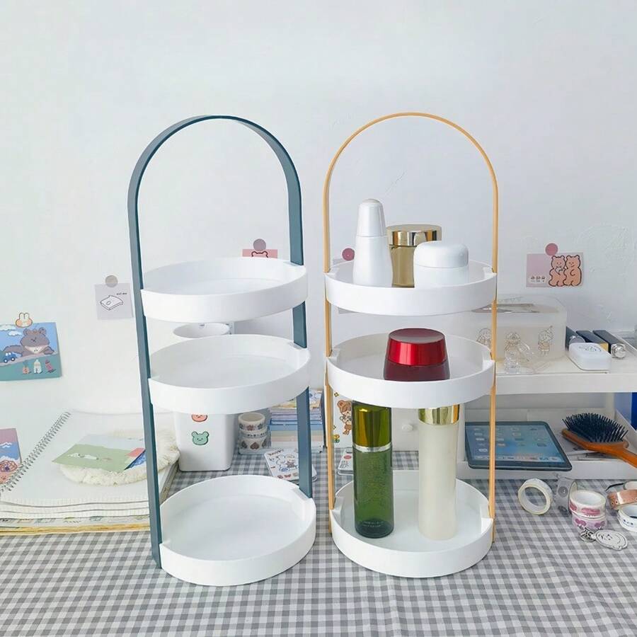 1pc 3Tier Bathroom Countertop Organizer, Makeup Holder, Perfume