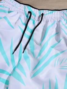 Men Beach Shorts - màu xanh lá - Xem 3