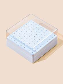 100-Slot Nail Drill Bit Storage Box, Dustproof & Shockproof Organizer Box, Home & Salon Nail Art Tool - Multicolor - View 6