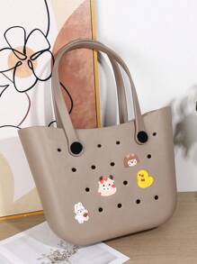 Túi cao su chống thấm nước EVA, Túi xách tay cho thể thao ngoài trời, Túi tote du lịch thời trang cho thuyền bơi, Túi xách nữ cho kỳ nghỉ & ngày lễ, Đồ dùng cần thiết cho bãi biển, Đồ dùng cần thiết cho bãi biển, Đồ dùng cho bãi biển & Đồ dùng cần thiết cho mùa hè - Màu Khaki - Xem 3