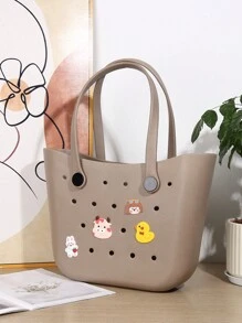 Túi cao su chống thấm nước EVA, Túi xách tay cho thể thao ngoài trời, Túi tote du lịch thời trang cho thuyền bơi, Túi xách nữ cho kỳ nghỉ & ngày lễ, Đồ dùng cần thiết cho bãi biển, Đồ dùng cần thiết cho bãi biển, Đồ dùng cho bãi biển & Đồ dùng cần thiết cho mùa hè - Màu Khaki - Xem 5