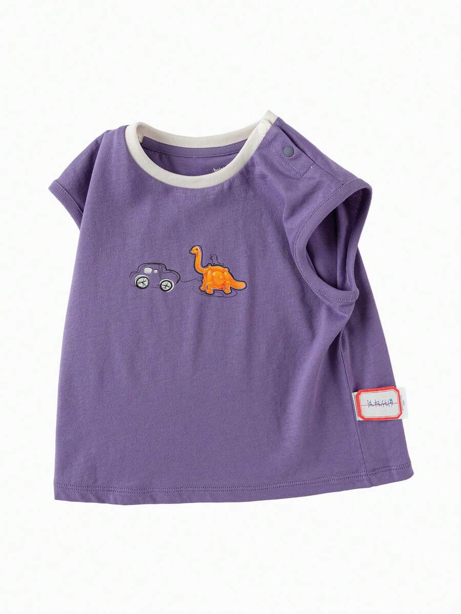 Balabala 男婴背心、男童背心、衬衫、外套、2024 年夏季新品 - 紫色 - 查看 1