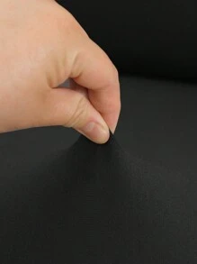 1件裝牛奶絲彈性純色居家裝飾臥室彈性全包覆椅套，適用於餐廳、臥室、客廳 - 黑色 - 查看 3