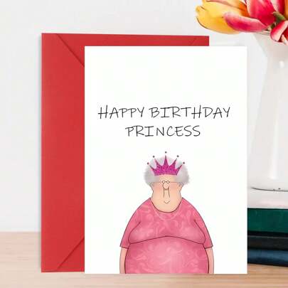 1pc Mother's Day Greeting Card, Happy Mother's Day And Birthday Card, 5*7in With Envelope