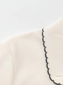 Balabala Girls' Dress, 2024 New Summer A-Line Polo Dress - White - View 6