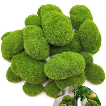 20片/10片/5片人造苔藓绿草微缩模型，DIY仙境花园水族箱户外装饰微景观摆件