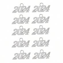 Vòng cổ mặt dây chuyền số cổ điển 2024 dành cho nữ, Quà tặng trang sức dự tiệc sang trọng bằng vàng bạc thời trang. Phụ kiện quyến rũ dành cho đồ thủ công DIY tốt nghiệp. - 2024 mặt dây chuyền - Xem 13