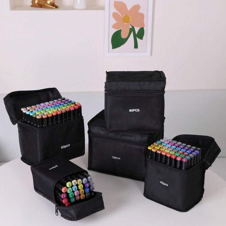 24/30/36/48/60/80/100/120/168 Dual Tip Art Markers Colored