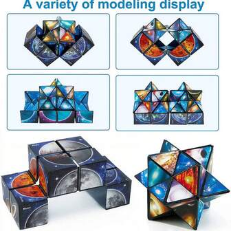 Infinity Cube Fidget Toy, Stress Relief Puzzle Toy, Creative Gift, Suitable For Developing Hands-On Skills And Thinking Methods, Ideal For Family Gathering And As A Gift!,Fidget Toys,Toys,Sensory Toys,Jucarii,Playdough,Magnetic Balls,Solar System,Planets,Magnetic Games