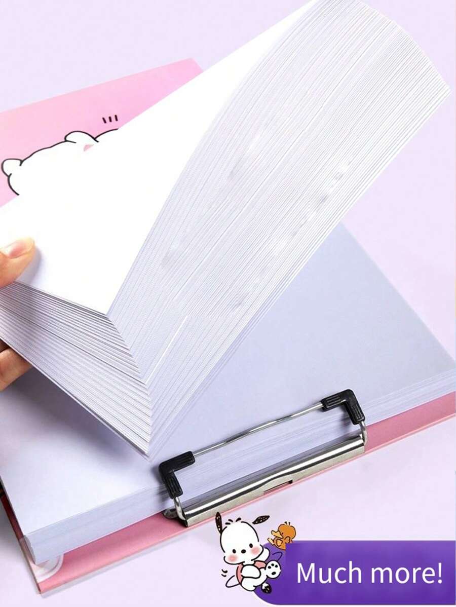 1pc Kuroomi Thick A4 Clipboard Folder, Hardboard Clip Drawing Board For