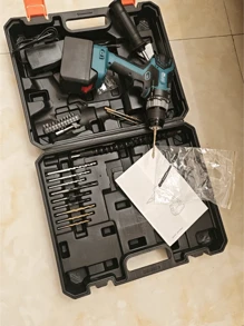 A Handle Electric Drill Hammer Drill Pistol To Domestic Industrial Brushless Lithium Battery Charging Punch Tool Electric Screwdriver
