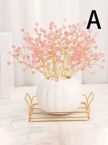 1 Pc Plastic Pumpkin Shape Flower Vase, Outdoor Decoration, Home Decor, Garden, Gardening, Planters, Indoor Display Rack, Garden Ornaments, Gardening Tools