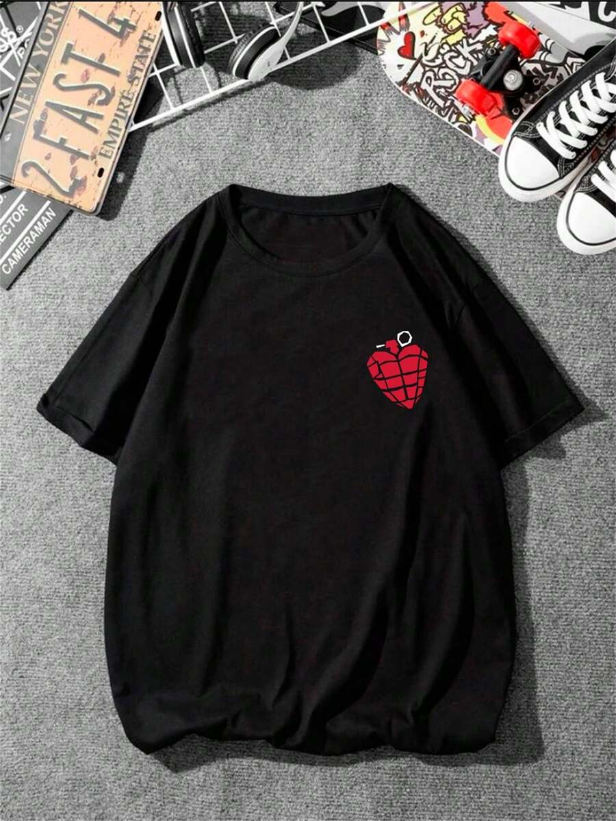 Men T-Shirts - 黑色 - 查看 1