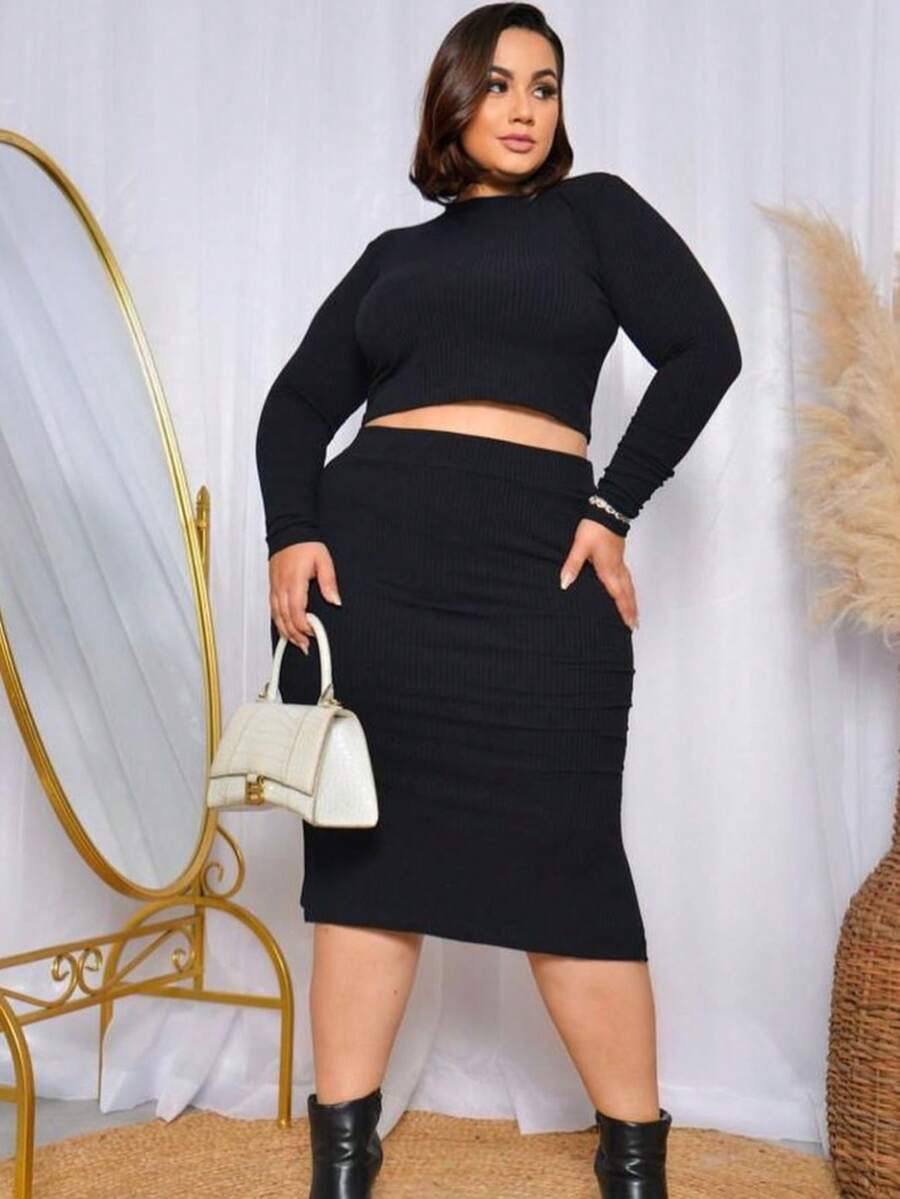 Women Two-Piece Outfits - 黑色 - 查看 1