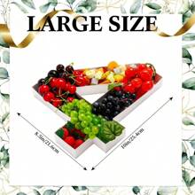 1 pieza Caja de número de fiesta de cumpleaños (0-9) con diseño de fruta, caja de obsequio de fiesta individual, caja de dulces para graduación 2024, caja de bocadillos con 26 letras en inglés, bandeja de frutas creativa para graduación, plato de bocadillos para bar y ambiente de KTV, caja decorativa para fiesta de boda/cumpleaños, caja de exhibición, Navidad