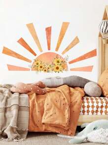 1 set de calcomanías decorativas de pared para el cuarto de sol, calcomanías, vinilo decorativo para decoración del hogar, artículos de decoración primaveral para refrescar tu hogar, calcomanías de decoración de ramas