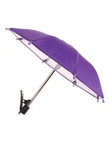 Phone Clamp Umbrella, Outdoor Waterproof Sunshade Umbrella With Phone Holder, Anti-UV Anti-Reflective Mini Umbrella For Light Rain - Multicolor - View 13