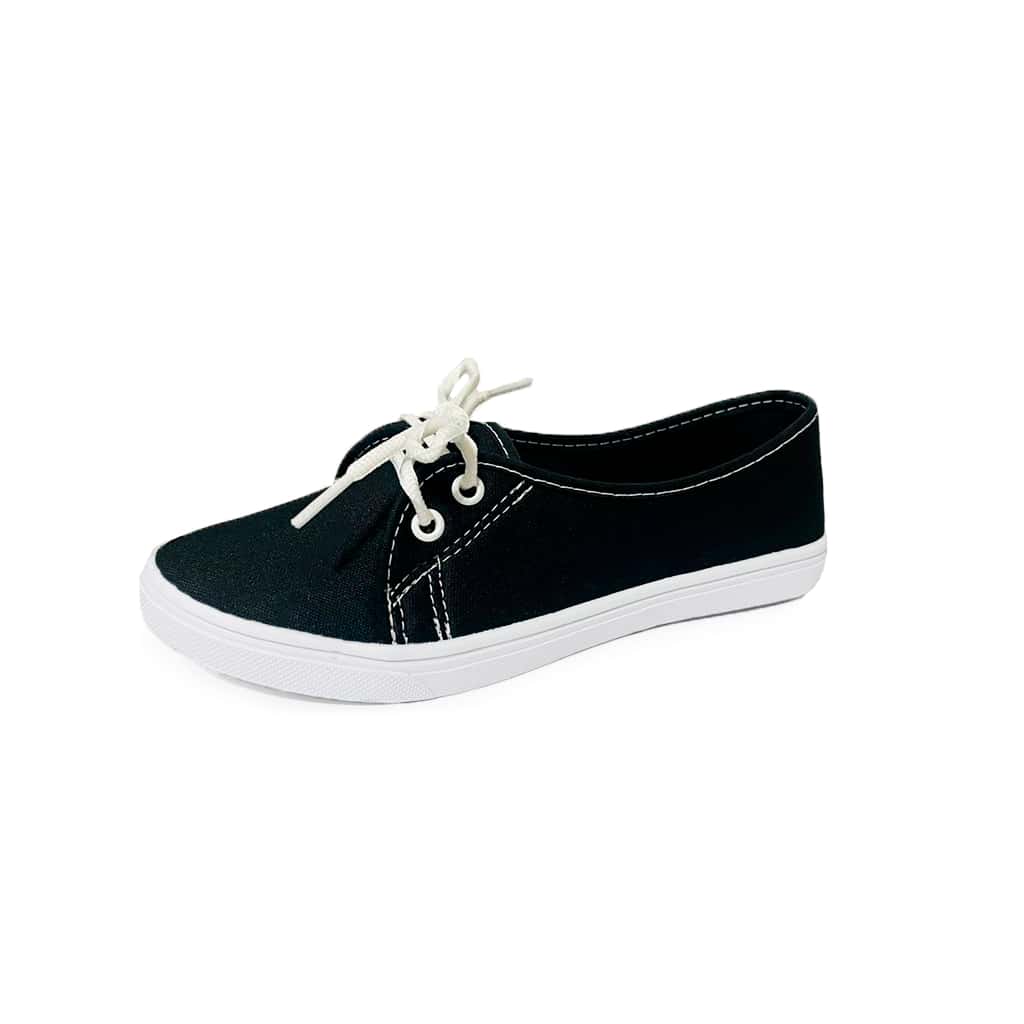 Women Wedge Sneakers - 黑色 - 查看 1