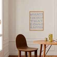 1入組《能夠發生的最好的事》引文海報，振奮人心的引文藝術印刷，淺藍色美學牆壁藝術，肯定印刷，字體藝術，50*70cm（19.7*27.5英寸）無框畫 - 彩色 - 查看 2