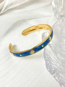 Mazuer 1 chiếc vòng tay tinh dầu nhỏ giọt thiết kế tối giản cổ điển dành cho phụ nữ, phụ kiện đa năng cho các buổi hẹn hò, ngày lễ, tiệc tùng, hàng ngày, kỳ nghỉ - Vàng - Xem 3