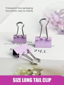 6pcs Beautiful Purple Stationery/Office Supplies Set, Including A Fashionable Stapler Set, 1 Diamond Pen, 1 Ballpoint Pen, 1 20cm Ruler, 1 Pair Of Scissors, And 1 Pen Holder. This Simple And Versatile Set Is Ideal For Office And School Use, With A Delicate Stapler Gift Box. - Purple - View 3