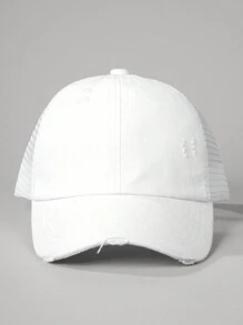 1 buc șapcă de baseball cu plasă încrucișată în coadă de cal, reglabilă în aer liber, pălărie ocazională pentru călătorii de primăvară/toamnă, șapcă stil Y2K Halloween