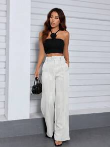 Women Pants - 白色 - 查看 2