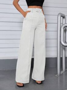 Women Pants - 白色 - 查看 4